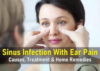 sinus infection ear pain, treatment, home remedies Sinus infection and ear pain relief Ear pain from sinus infection when swallowing