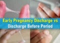 discharge before period vs early pregnancy, white discharge before period sign of pregnancy, egg white, thick white, pictures